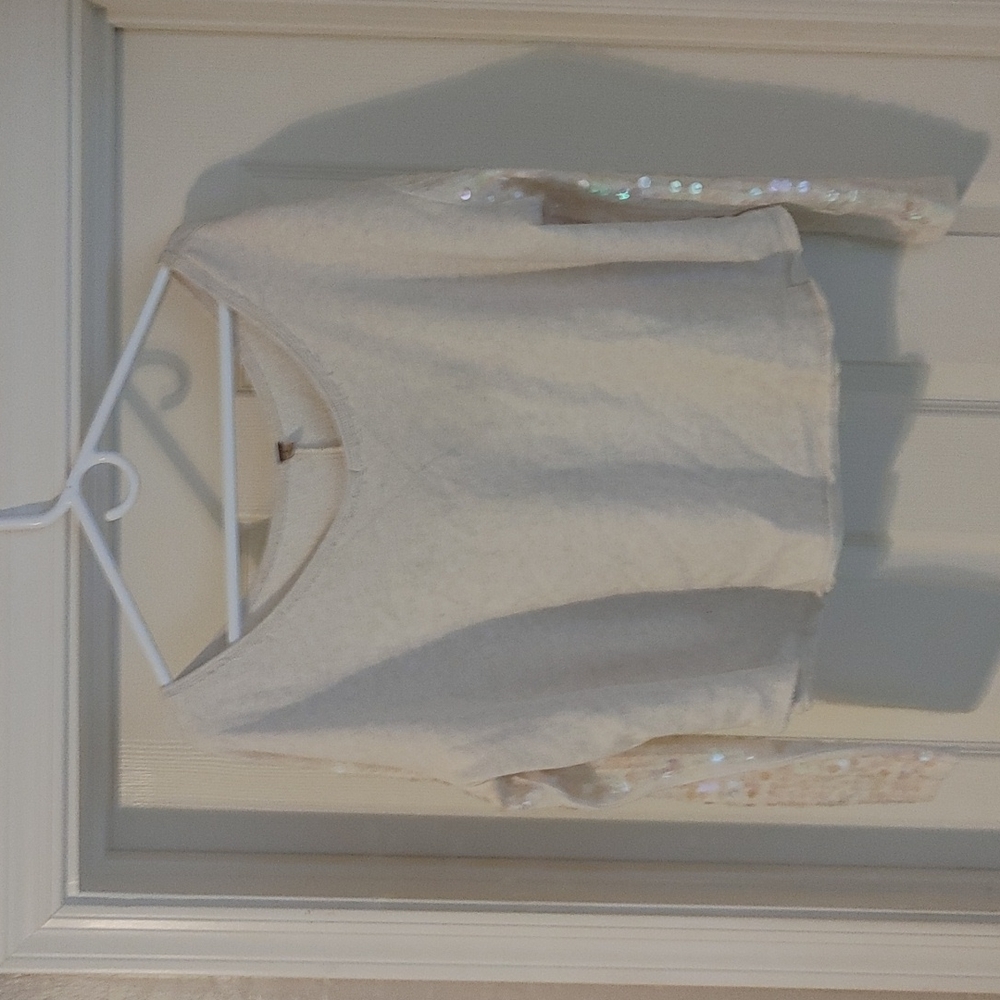 Crop sweater with large sequin (free people)